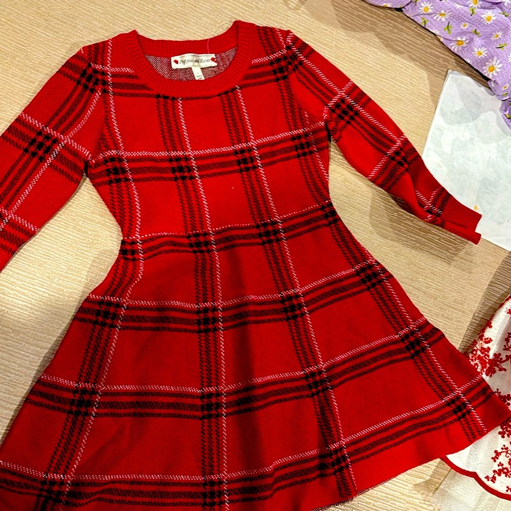 Size 7 never worn red plaid dress
